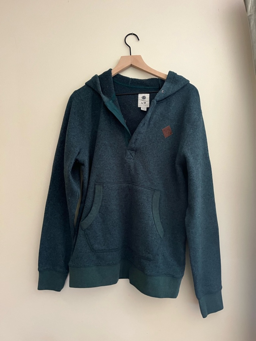 Element Large Green Hooded Pullover Sweatshirt